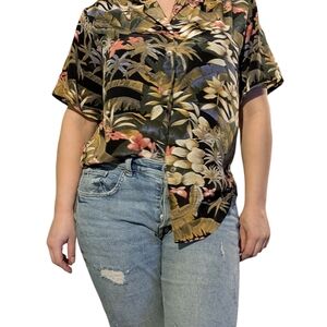 Vintage express Floral Button Down Shirt